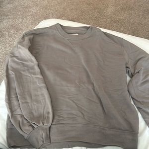 small gray crew neck sweater